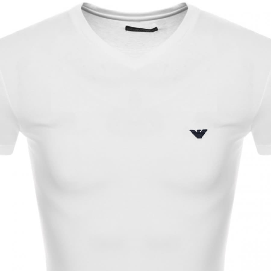 Alternative Image for ProductEmporio Armani V Neck Lounge T Shirt White2